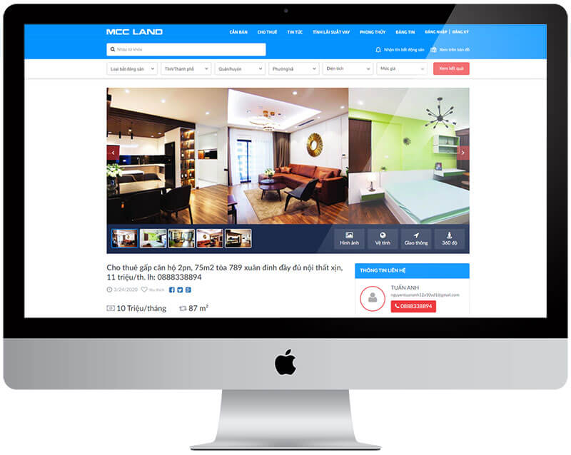 trang Chi tiết rao vặt của website mccland.vn một sản phẩm công nghệ của Tập đoàn MCC Group