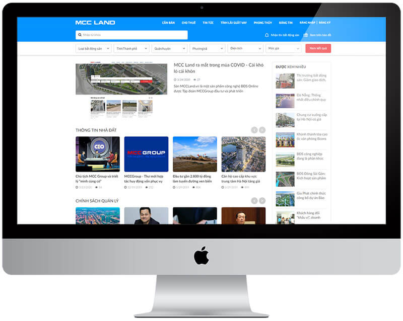 trang Tin Tức của website mccland.vn một sản phẩm công nghệ của Tập đoàn MCC Group